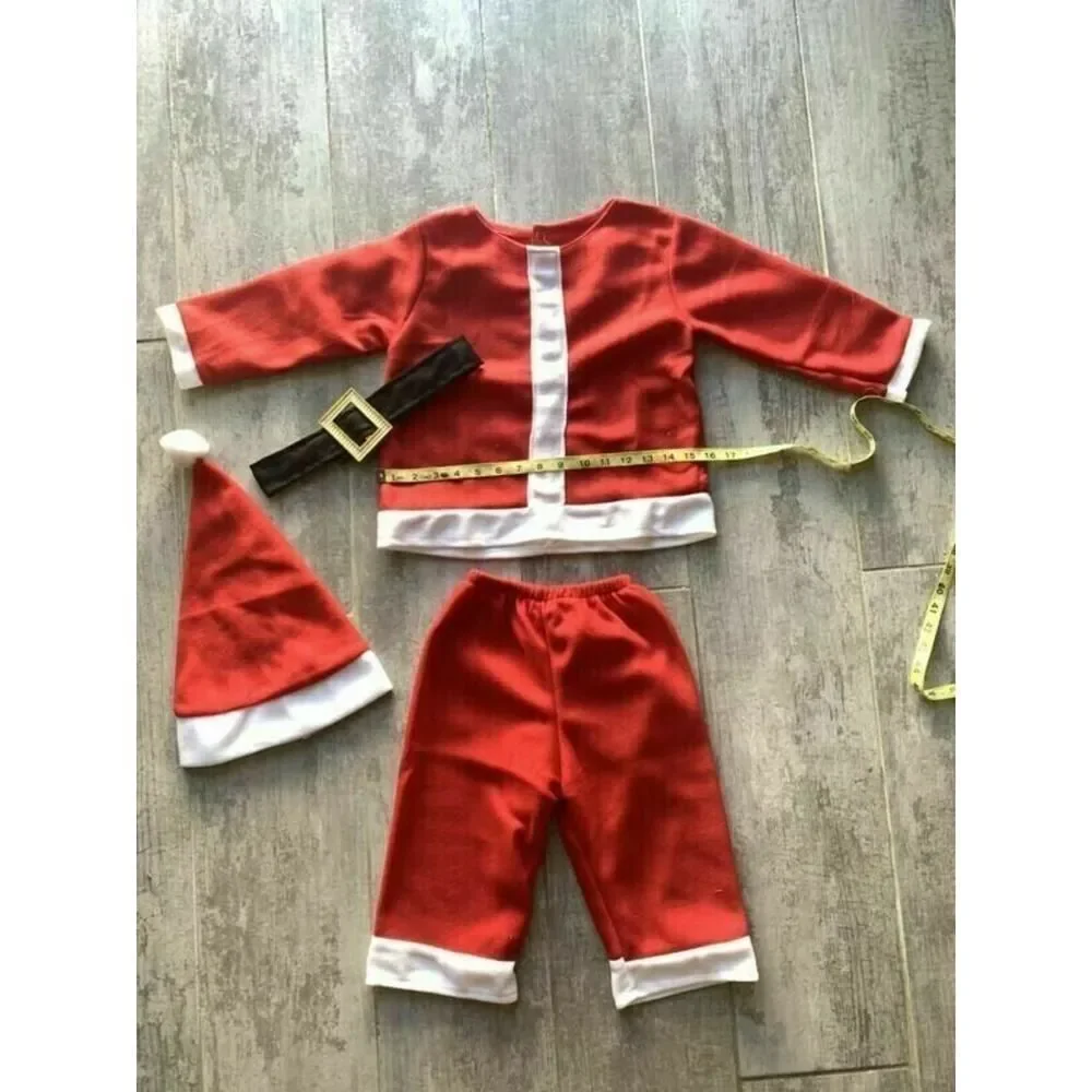 Toddler Santa Christmas Costume Outfit Set Photo Prop Holiday 2T-3T 30-41 lbs